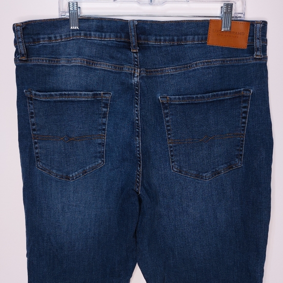 Lucky Brand Dark Wash Straight Leg Plus Size Denim Jeans Womens 38/30 - Picture 4 of 8